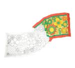 Echarpe 100% soie - 180x43cm Flowerpower - Blanc