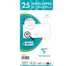 Cello 25 Enveloppen Claircode 80g DL 110x220 - Wit