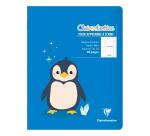 Cahier piqué 17x22 cm 32 pages grands carreaux 4 mm agrandis 16/16 mm - Assortis