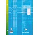 Feuillets mobiles sous film 24x32 cm 200 pages perforées 4 trous grands carreaux