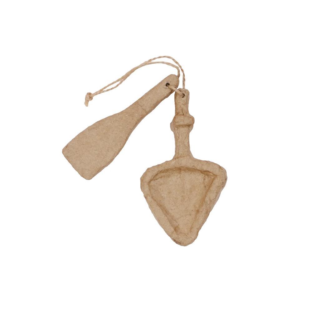 Poêlon et spatule à raclette 1x5x10/1x2,5x8cm - Kraft - Lot de 10 - Decopatch