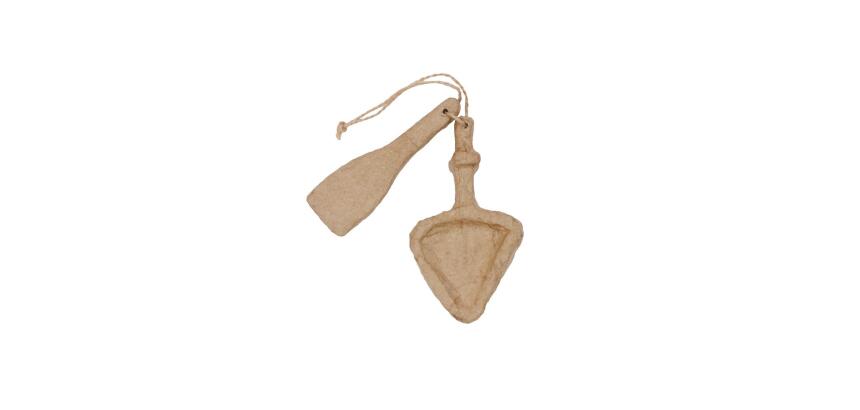 Poêlon et spatule à raclette 1x5x10/1x2,5x8cm - Kraft