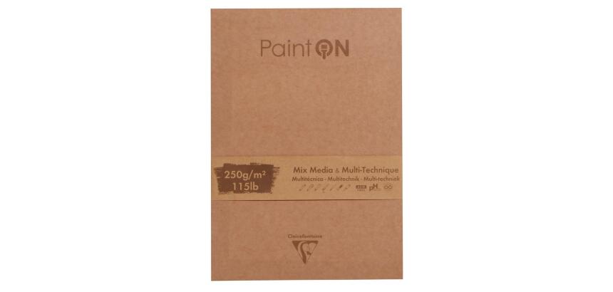 Paint'ON assorti bloc collé 17,6x25cm 50F 250g - Assortiment