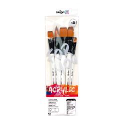 Darwi For You set de 5 pinceaux larges - Blanc