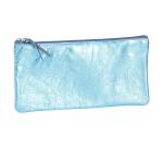 MIROR CUIR Trousse plate 22x11 cm Miror Turquoise