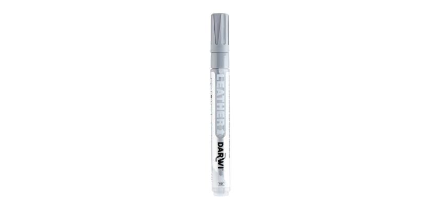 DARWI Marqueur Peinture sur Cuir Pointe Conique Fine 2mm - Gris souris