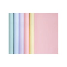 Papier affiche 90g, 5x0,35m en carton prés. de 20 rlx ass. Pastel - Assortiment pastel