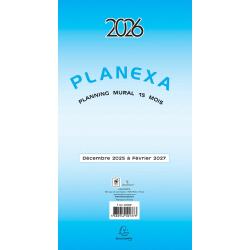 Planexa 5 volets - 18x33 cm - Décembre 2025 à février 2027