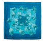 Carré 100% soie - 90x90cm Ananas - Blanc