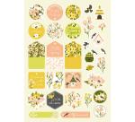 PAPIERS IMPRIMÉS, Bloc de 20 feuilles à motifs 160g/m2 au format A4 (21x29,7cm) + 1 idée créative - Printemps - Multicolore