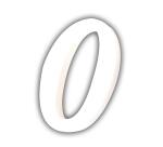 Petit chiffre 0 12cm - Blanc