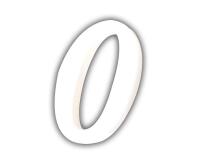 Petit chiffre 0 12cm - Blanc
