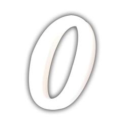 Petit chiffre 0 12cm - Blanc