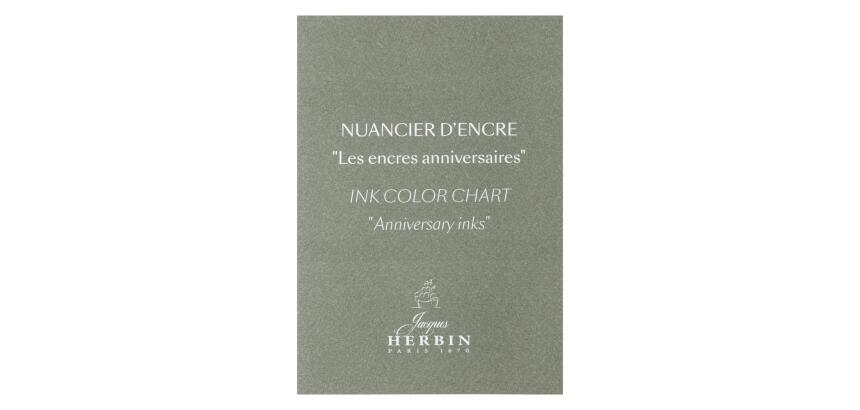 Nuancier encres anniversaires Jacques Herbin Prestige