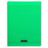 Cahier piqué 8000 POLYPRO 24x32 cm 192 pages grands carreaux 90 g - Vert