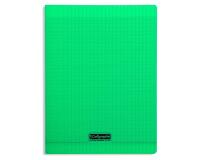 Cahier piqué 8000 POLYPRO 24x32 cm 192 pages grands carreaux 90 g - Vert