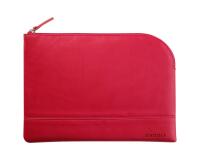 Rhodiarama pochette zippée en simili cuir - taille M (16x22 cm) - Framboise