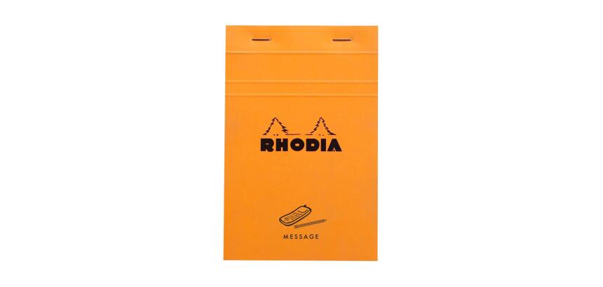Bloc agrafé Rhodia message N°140 11x17 cm 80 feuillets 80g - Orange
