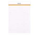 Meeting Pad - bloc agrafé Rhodia N°16 A5 80 feuillets pré-imprimés détachables 80g - Blanc