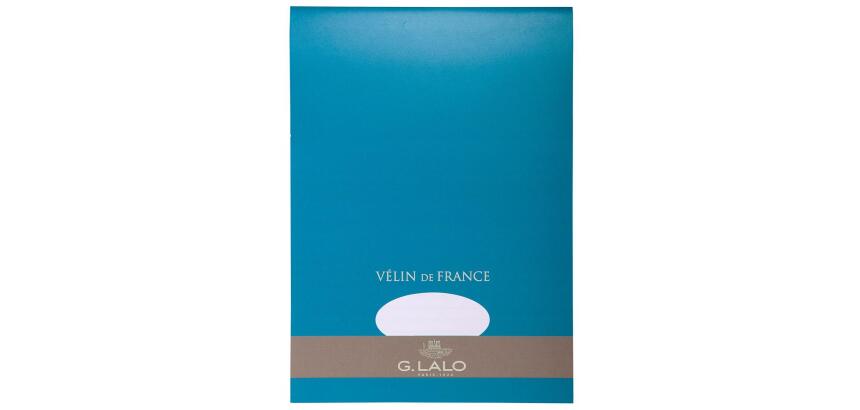 Bloc Vélin de france A4 (210x297mm), 50 feuilles, 100g - Blanc