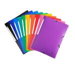 Chemise à élastiques 3 rabats PP OPAK - A4 - Couleurs assorties