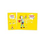 Cartes d'invitation, Super heros - Jaune