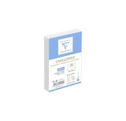 Paquet de 20 Enveloppes Blanches Doublées Triomphe 90x140mm - Gommées - 130g/m2 - Blanc
