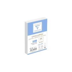 Paquet de 20 Enveloppes Blanches Doublées Triomphe 90x140mm - Gommées - 130g/m2 - Blanc