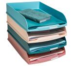 Exacompta Pack of 4 Letter Trays COMBO Styli Skandi - Assorted colours