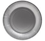 Platos de cartón sin plástico - Ø 23 cm - Festivo - Plata