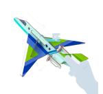 Crea 3D, Avion - Vert