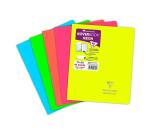 Koverbook Neon Stapled Notebook 17x22cm 96 lined pages + margin opaque polypropylene cover - Assorted