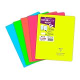 Cahier piqué Koverbook Neon 17x22cm 96 pages ligné + marge couverture polypropylène opaque - Assortis