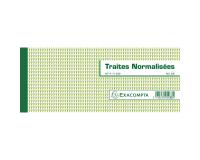 Carnet à souche "Traites normalisées" NF K 11030-1 de 50 feuillets - Format horizontal de la traite 10,1x21cm