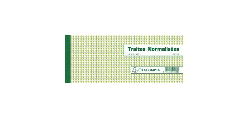 "Bonboekje ""Genormaliseerde wissels"" NF K 11030-1 50 bladen - Horizontaal formaat 10,1x21cm"
