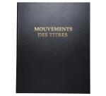 Reliure registre 32x26cm 4 anneaux avec recharge de 100 feuillets imprimés - Mouvements de titre