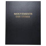 Reliure registre 32x26cm 4 anneaux avec recharge de 100 feuillets imprimés - Mouvements de titre