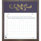 Calendrier mensuel EasyCal Skytos avec feuillets détachables 24 x 18 cm sur support plaque imprimée 27,5 x 30,5 cm 2026 - Couleurs assorties