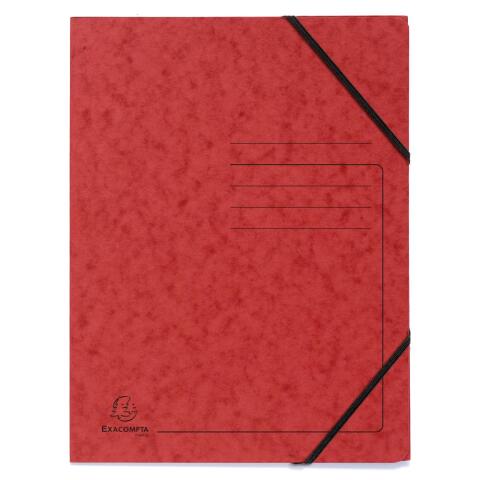 Carpetas impresas con gomas sin solapas Cartulina lustrada 355 g/m2 - Rojo