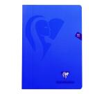 Cahier piqué Mimesys A4 96 pages quadrillé 4x4 + marge couverture polypropylène Couleur aléatoire - Assortis