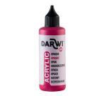 Darwi Flacon de 80 ml de Peinture Acrylique Universelle Opaque - Carmin