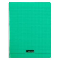 Cahier piqué 8000 POLYPRO 24x32 cm 96 pages grands carreaux 90 g - Vert