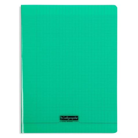 Cahier piqué 8000 POLYPRO 24x32 cm 96 pages grands carreaux 90 g - Vert