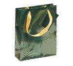 Premium sac moyen géo or/vert, 17x6x22 cm - Vert