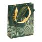 Premium sac moyen géo or/vert, 17x6x22 cm - Vert