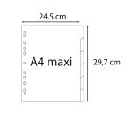 Intercalaires imprimés numériques polypropylène 12/100e - 6 positions - A4 Maxi - Assorties vives