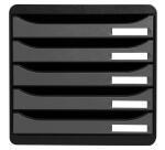Module de classement Big Box Plus 5 tiroirs Metallic - Argent