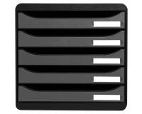 Module de classement Big Box Plus 5 tiroirs Metallic - Argent