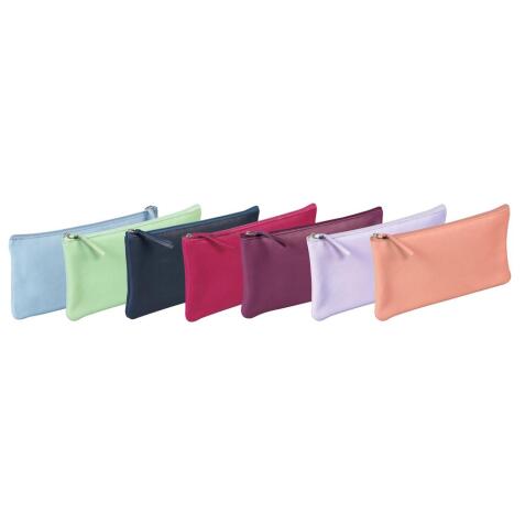 CUIR TEINTÉ Assorties Trousse plate 22x11 cm