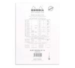 Meeting Pad - bloc agrafé Rhodia N°16 A5 80 feuillets pré-imprimés détachables 80g - Blanc
